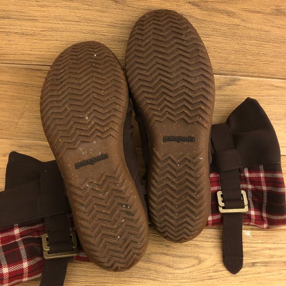Patagonia brown expresso plaid booties, size 8 - Picture 9 of 12